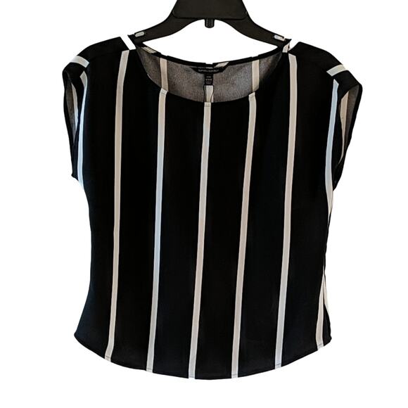 EUC Banana Republic Black/White Top, PXXS - Picture 1 of 6